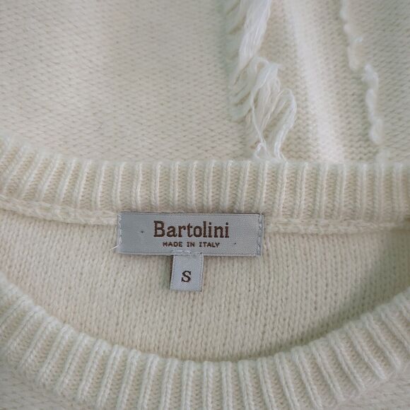 Bartolini By Benedetta Italy Cashmere & Wool Fringe Hobo Sweater small - Picture 5 of 6